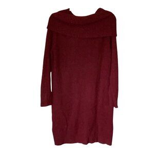 G.H. Bass & Co. Womens Red Turtleneck Sweater Dress XL